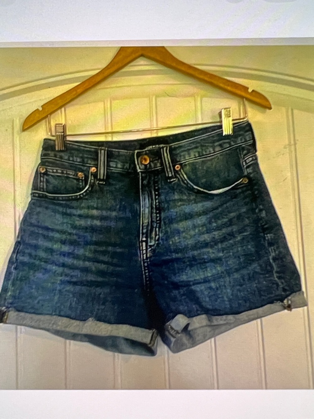J Crew high rise jean shorts